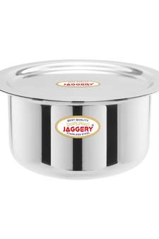 JAGGERY Stainless Steel Round Bottom Patila, Bhagona, Tapeli, Tope (Capacity-300ml,450ml,650ml Pack Of 3)