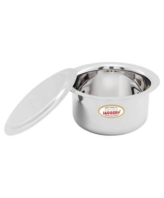 JAGGERY Stainless Steel Round Bottom Patila, Bhagona, Tapeli, Tope (Capacity-300ml,450ml,650ml Pack Of 3) 2