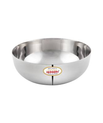 JAGGERY Steel Chaliya Vati  Pack of 6pcs ,Capacity -180ml, Dia -10.4cm,height-3.4cm (Broad shaped low height Bowl) 3