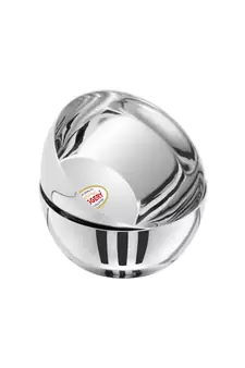 JAGGERY Stainless Steel Heavy Apple Bowl/ Vati/ Wati/ Katori  set of 6pcs Capacity  250ml dia  10 5cm height  5 cm