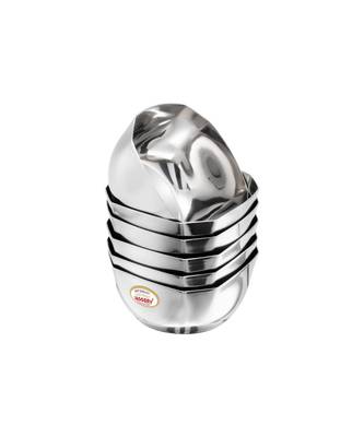 JAGGERY Steel Double Square Bowl/Octagon Vati, Wati,Katori Set of 6pcs (Capacity-150ml,Dia-8cm ,Height-4cm) 4