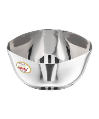 JAGGERY Steel Double Square Bowl/Octagon Vati/ Wati/ Katori  set of 6pcs  Capacity  200ml dia  9cm height  4 4cm 2