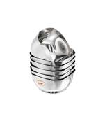 JAGGERY Steel Double Square Bowl/Octagon Vati/ Wati/ Katori  set of 6pcs  Capacity  200ml dia  9cm height  4 4cm