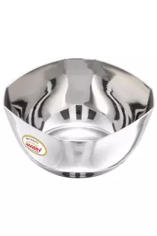 JAGGERY Steel Double Square Bowl,Octagon Vati,Katori Set of 6pcs (Capacity-260ml,Dia-10cm,height-5cm)