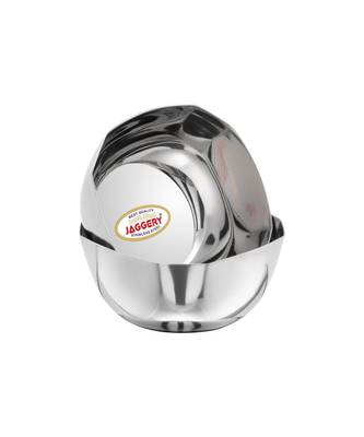 JAGGERY Steel Double Square Bowl,Octagon Vati,Katori Set of 6pcs (Capacity-260ml,Dia-10cm,height-5cm) 3