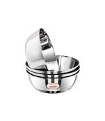 JAGGERY Stainless Steel  Katora Set  Big Bowl-700ml ( Pack Of 4) Rust Proof Useful as Mixing Bowl or Serving Donga
