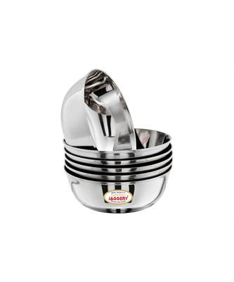 JAGGERY Stainless Steel Katora Set Big Bowl-700ml ( Pack Of 6) Rust Proof Useful as Mixing Bowl or Serving Donga 2
