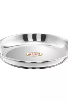 JAGGERY Steel Halwa Plate Snacks Plate Dessert Plate Sweet ( Set Of 6) Capacity -140 ml, Dia -12.5cm, Height - 2 cm