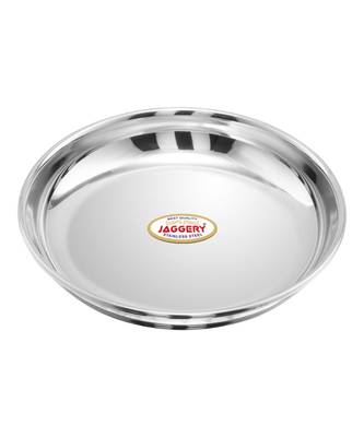 JAGGERY Steel Halwa Plate Snacks Plate Dessert Plate Sweet ( Set Of 6) Capacity -140 ml, Dia -12.5cm, Height - 2 cm 3