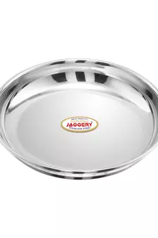 JAGGERY Steel Halwa Plate Snacks Plate Dessert Plate Sweet ( Set Of 6) Capacity -140 ml, Dia -12.5cm, Height - 2 cm
