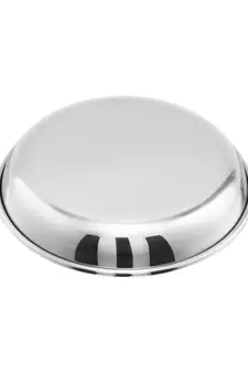 JAGGERY Steel Halwa Plate Snacks Plate Dessert Plate Sweet ( Set Of 6) Capacity -140 ml, Dia -12.5cm, Height - 2 cm