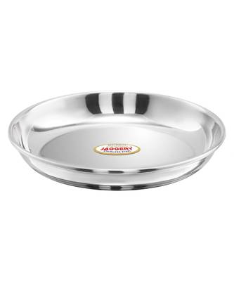 JAGGERY Steel Halwa Plate Snacks Plate Dessert Plate Sweet Set Of 6,(Capacity-160ml,Dia -13.5cm) Height  2 cm 1