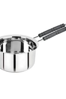 JAGGERY Stainless Steel Extra Heavy  Saucepan with Sturdy Handle,Tea Pan,Milk Pan,Tapeli (capacity-1.4LTR) 1400ml