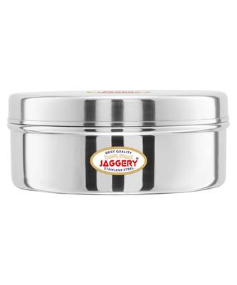 JAGGERY  Steel Container Useful as Tiffin or Lunch Pack /Steel Puri Dabba Set Of 3pcs Capacity  210ml 300ml 450ml 4