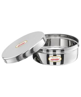JAGGERY Stainless Steel Container Useful as Tiffin or Lunch Pack / Steel Puri Dabba Set Of 1pc Capacity  650ml 4