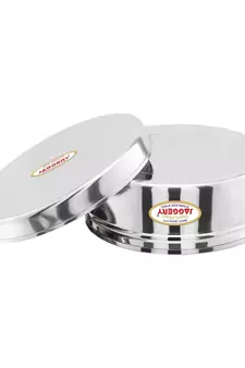 JAGGERY Stainless Steel Container Useful as Tiffin or Lunch Pack / Steel Puri Dabba Set Of 1pc Capacity  650ml