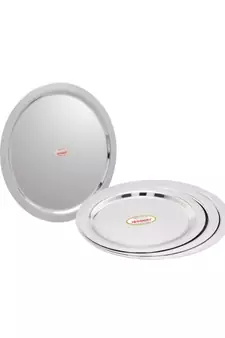 JAGGERY  Steel Lids/Tope Cover Set of 4 Pcs Multipurpose Dhakkan for small size Handi (Dia  12Cm 13.5Cm 15Cm 16Cm)