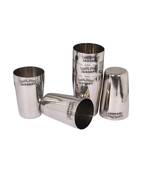 JAGGERY Stainless Steel Lassi Water Milk Juice Glass, Pack of 6pcs (Capacity-400ml)