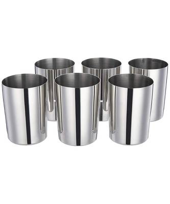 JAGGERY Stainless Steel Drinking Glass Set (400ml) Pack of 6 1
