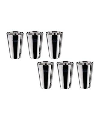 JAGGERY Stainless Steel Juice and Water Drinking Glasses ,Multi Purpose (Capcity-350ml) Pack of 6 1