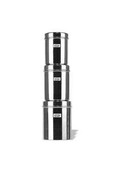 JAGGERY Stainless Steel Vertical Canisters Storage Containers Pack of 3Pcs Dabba Set (250ml, 350ml, 450ml)