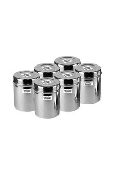 JAGGERY Stainless Steel Tall Container Ubha Dabba(Set of 6) Capacity-800ml