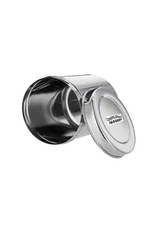 JAGGERY Stainless Steel Tall Container Ubha Dabba (Set of 6) (Dia 12 cm Height 14 5 cm Capacity 1 Litre)