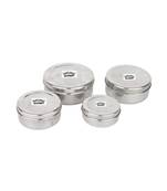 JAGGERY Steel Step Lid Container 4 Pcs Set (Capacity-200ml,300ml, 450ml,650ml)