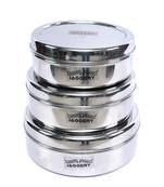 JAGGERY Stainless Steel Container 3 Pcs Set (Capacity- 800ml,1000ml,1300ml)