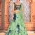 Pista Green shibori printed with sequins cotton semi stitched lehenga