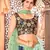 Pista Green shibori printed with sequins cotton semi stitched lehenga