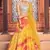 Yellow shibori printed with sequins cotton semi stitched lehenga