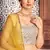 Yellow shibori printed with sequins cotton semi stitched lehenga