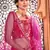 Orange shibori printed with sequins cotton semi stitched lehenga