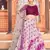 Purple Pink shibori Printed With Sequins cotton semi stitched lehenga
