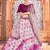 Purple Pink shibori Printed With Sequins cotton semi stitched lehenga