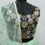 Pista Green shibori printed with sequins cotton semi stitched lehenga