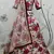 Peach floral printed taffeta semi stitched lehenga