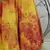Yellow shibori printed with sequins cotton semi stitched lehenga