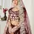 Wine Badla Worked net Semi Stitched bridal lehenga