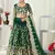 Charming Green Badla Worked net fabric Party wear Lehenga choli