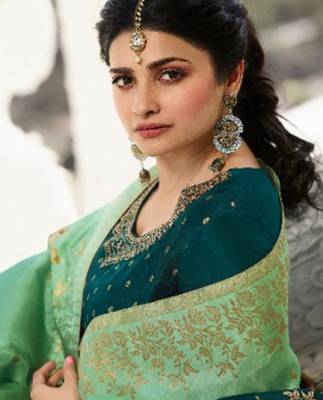 Green embroidered silk salwar 3