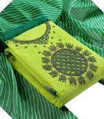 VredeVogel Parrot green Chanderi Silk Attractive Salwar Suits & Dress Materials
