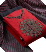 VredeVogel Red Chanderi Silk Attractive Salwar Suits & Dress Materials