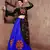 Blue Gujarati Gamthi Hand Embroidered Cotton Indian Traditional Dandiya Raas Garba Lehenga Choli For Navratri