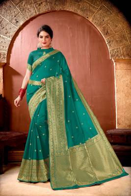 rama woven art silk saree saree with blouse 1
