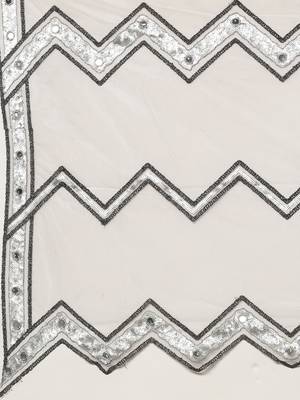 Grey Embroidered Net Semi-Stitched Lehenga & Unstitched Blouse With Dupatta 4