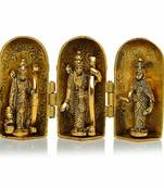 BK Creation Shree Ram Darbar Brass Idol for Home Decor and Pooja - Statue Showpiece Murti (Golden)