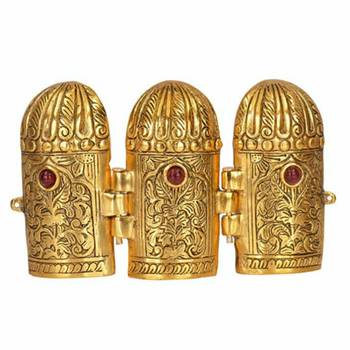BK Creation Shree Ram Darbar Brass Idol for Home Decor and Pooja - Statue Showpiece Murti (Golden) 4
