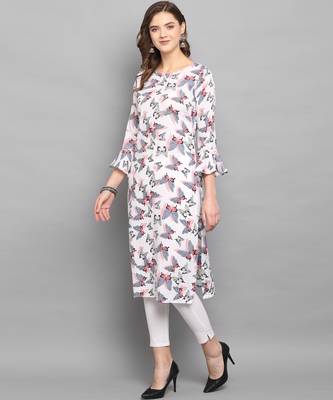 Heavy Digital Print Kurta With Fancy Bell Sleeves 3